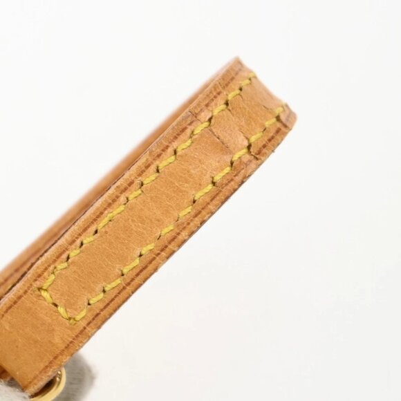 LOUIS VUITTON Logo Shoulder Strap Leather Brown Gold Bag Accessory 63EF817 - Picture 2 of 8